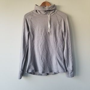 Kyodan: Grey and white turtleneck jacket P/S